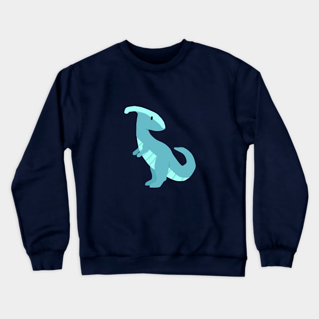 Cute Cyan Dinosaur Crewneck Sweatshirt by LuisAl